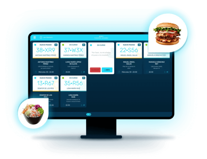 Pantalla software tpv para restaurantes y comercio